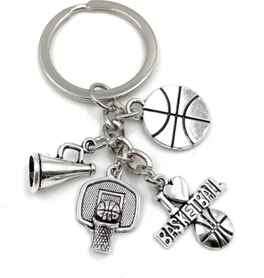 Produktbild von Onwomania - Basketball Korb Ball Love -  Metall Schlüsselanhänger, ideal als Geschenk z.B. für den besten Freund, die beste Freundin, Mama - Für Männer, Frauen & Kinder