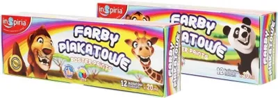 Produktbild von Plakatfarben-Set 12 Farben 20ml von InSpiria