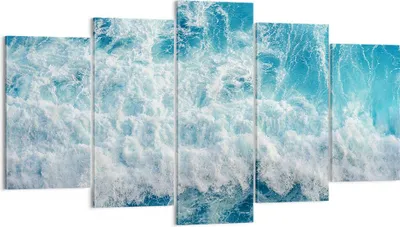 Produktbild von Bild auf Leinwand - Leinwandbild - Meer Welle Ozean - 160x85cm - Wand Bild - Wanddeko - Wandbilder - Leinwanddruck - Bilder - Kunstdruck - Wanddekoration - Leinwand bilder - Wandkunst - EA160x85-4067