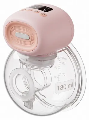 Produktbild von Elektrische Milchpumpe, tragbare freihändige Milchpumpe mit 4 Modi und 12 Intensitätsstufen, kabellos, BPA-freies Silikon, 180 ml Auffangbehälter