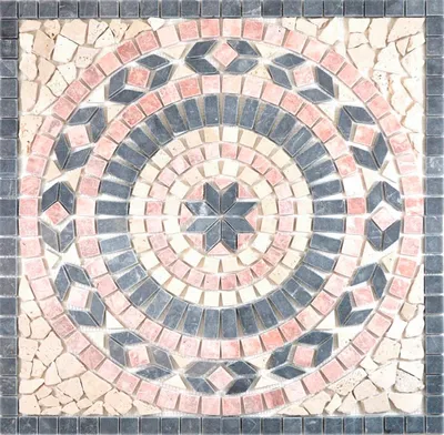 Produktbild von Mosani MOSDEKO45, Mosaik, Schwarz, Beige, Rot, Indoor, Rechteck