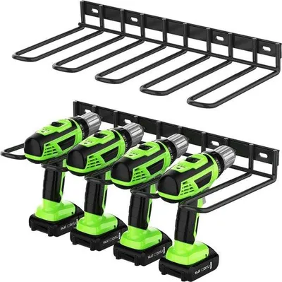 Produktbild von Wandmontage Metallbohrhalter für Garage Werkstatt 2er Pack