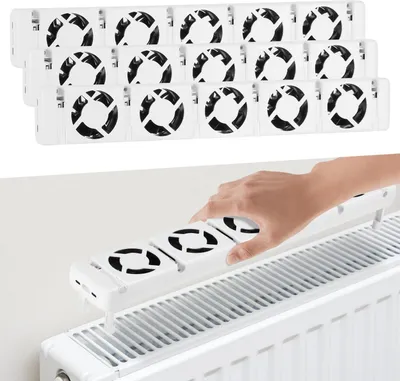 Immagine prodotto di Ikodm, amplificatore per radiatori, set da 3 pezzi, termostato da 0 a 60 °C, colore bianco