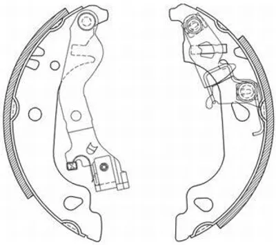 Produktbild von ABE Bremsbackensatz Trommelbremse Hinten für FIAT PUNTO (188) C0F018ABE