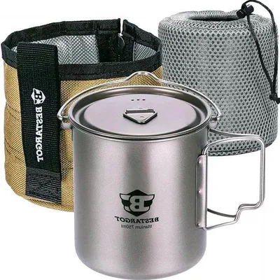 Obrázek produktu pro Titanový hrnek 750 ml s izolací pro turisty
