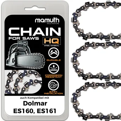 Produktbild von 3x Sägekette Kettensäge 40cm 1,3mm 3/8" 56 TG für Dolmar ES160, ES161
