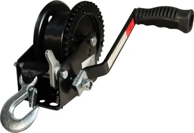 Novio Winde 540kg, schwarzes Windenband 6m mit Haken W1200D-1