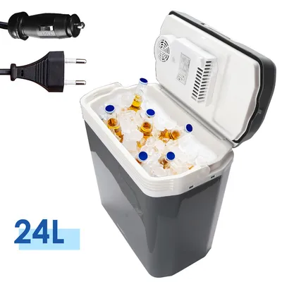Produktbild von Fiqops 24 Liter 2in1 Kühlbox Elektrische Kühltasche Isoliertasche Thermobox Warmhaltebox Auto Camping Thermal Kühlbox