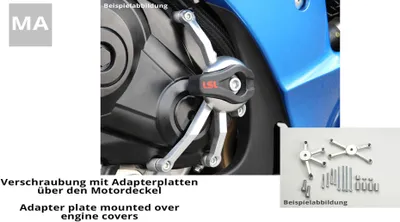 Produktbild von LSL Crash Pad Anbaukit für TriumphBonneville, Modelljahr 2001 -2016Bonneville T100, Modelljahr 2002 - 2015Thruxton, Modelljahr 2004 - 2015(Sturzpads bitte separat bestellen - LSL-550-xxxx)