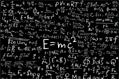 Produktbild von Wallario selbstklebendes Poster - Mathematische Formeln  Relativitätstheorie, Größe: 61 x 91,50 cm