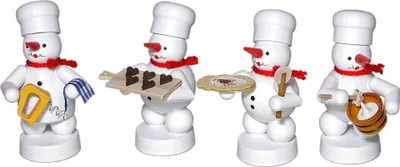 Produktbild von Winterdekoration Schneemann Bäckerquartett 8 Höhe 8cm NEU