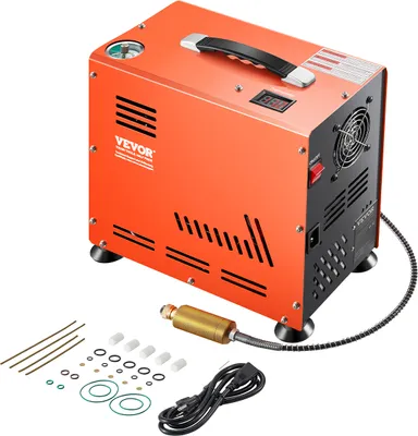 Zdjęcie produktu dla Kompresor powietrza VEVOR PCP, 800 W dwucylindrowy kompresor PCP do karabinów pneumatycznych 4500 PSI/30 MPa, auto-stop | bezolejowy kompresor do karabinów pneumatycznych