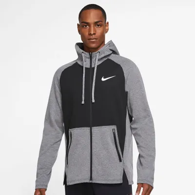 Image de Sweat à capuche zippé Nike NK TF HD pour homme, bleu marine/noir/gris chiné/noir/blanc, XXL