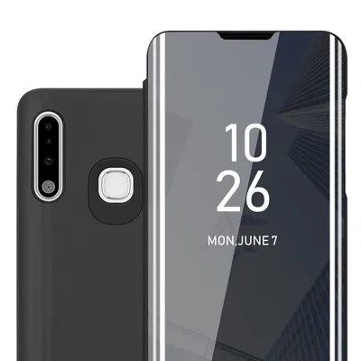 Immagine prodotto di Cadorabo custodia per telefono cellulare per Samsung Galaxy A70e in nero cover cover posteriore cover protettiva book case booklet