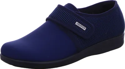 Produktbild von Fly Flot Herren Hausschuh geschlossen Klettverschluss Mesh Stretch, Größe:41 EU, Farbe:Blau