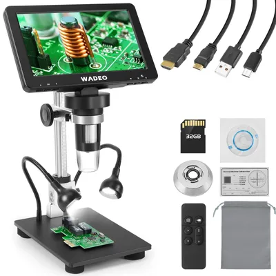 Obrázok produktu pre Digitálny mikroskop s LCD obrazovkou, 1200-násobným zväčšením, LED osvetlením a kompatibilitou s USB/HDMI