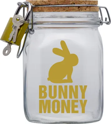 Produktbild von Spardose Geld Geschenk Ideen Bunny Money Transparent Gold Größe L 1 Liter