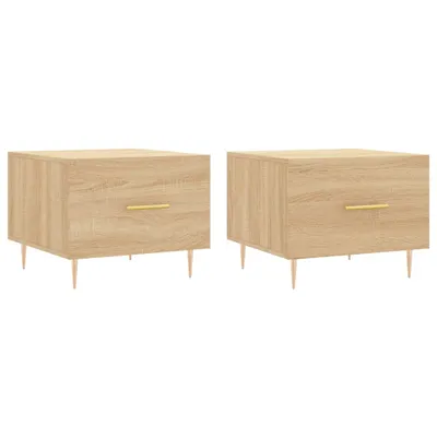 Image de vidaXL Tables basses 2 pièces chêne Sonoma 50x50x40 cm bois composite