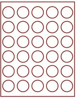 Produktbild von Lindner 2106E Velourseinlage rot 2106E (Ø 39 mm)
