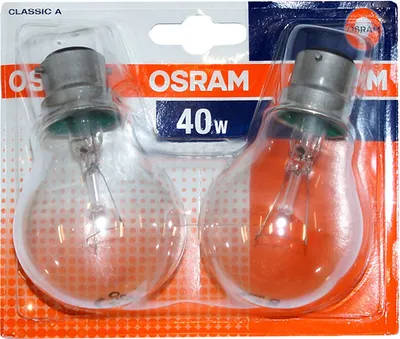 Produktbild von 2 x Osram Glühbirne 40W B22d klar Glühlampe 40 Watt warmweiß dimmbar