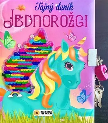 Obrázek produktu pro Tajný deník - Jednorožci - se zámkem a oboustrannými glitry