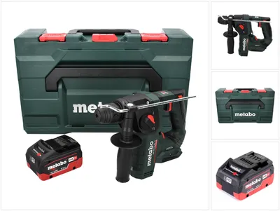 Zdjęcie produktu dla Metabo BH 18 LTX BL 16 akumulatorowa wiertarko-wkrętarka udarowa 18 V 1,3 J SDS-plus Brushless + 1x akumulator 5,5 Ah + MetaBOX - bez ładowarki