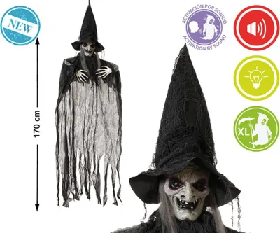 Obrázek produktu pro Halloweenská dekorace 170 cm čarodějnice