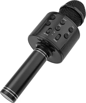 Produktbild von TechKidz, Bluetooth Karaoke-Mikrofon mit Aufnahmefunktion, Schwarz