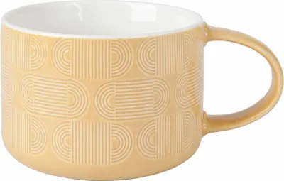 Obrázek produktu pro Maxwell & Williams KL0276 Jumbotasse 500 ml CREST Ocker, Porzellan