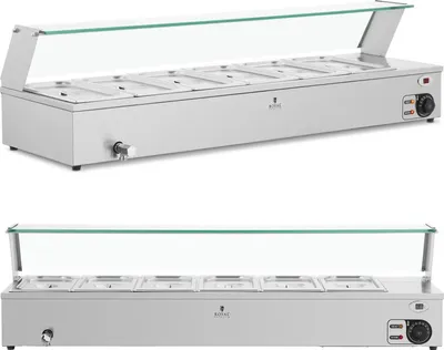 Zdjęcie produktu dla Bemar Podgrzewacz Do Potraw Bufet Grzewczy Z Osłoną 6 X Gn 1/3 2100 W