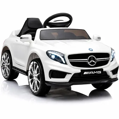 Image de Mercedes-Benz AMG GLA45 Voiture Électrique pour Enfants 12V 2x35W avec Roues EVA, Siège en Cuir, MP3 et Éclairage LED – Blanc