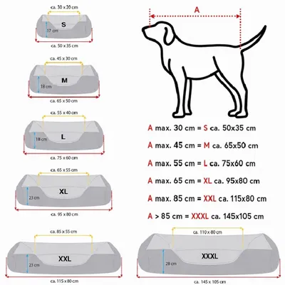 Produktbild von BedDog Hundebett LUPI Hundekissen Hundekorb mit Waschbarem Bezug