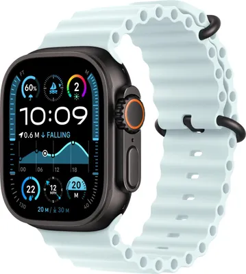 Zdjęcie produktu dla Apple MYP93ZM/A, Band, Smartwatch, Niebieski, Apple, Apple Watch Models 44mm 45mm 46mm 49mm, Fluoroelastomer, Tytan