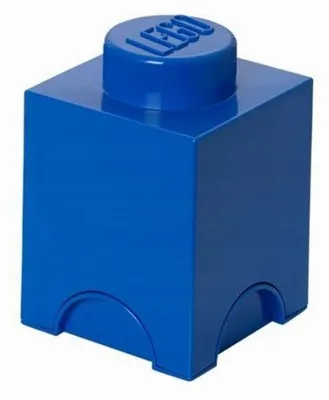 Image de LEGO® Boîte de rangement bleue 12,5x12,5x18 cm