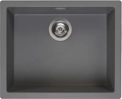 Produktbild von Reginox R30851 Regi Granit Spüle AMSTERDAM 50 Grey Silvery ab 60 cm Schrankbreite / Auflagespüle / Unterbau / Einbauspüle