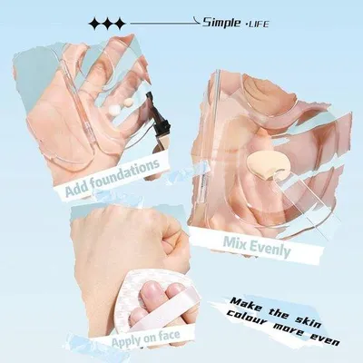 Productafbeelding van Cosmetisch Mengpalet voor Make-up en Nail Art - Helder Acryl Palet met Spatel