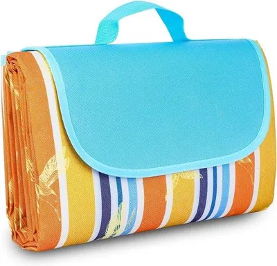Obrázok produktu pre Unyqoos® Pikniková deka – vodeodolná, extra veľká pikniková a plážová podložka 200 x 195 cm, bez piesku, vyrobená z materiálu Oxford 600D/PVC, skladacia, umývateľná, izolovaná vonkajšia podložka s rúčkou na prenášanie