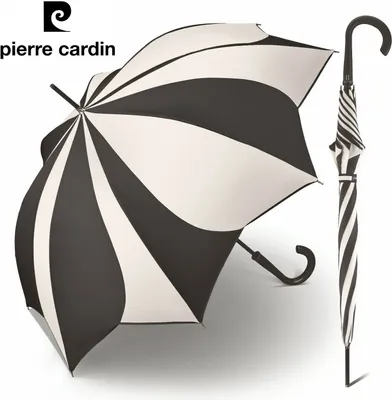 Produktbild von pierre cardin Regenschirm Stockschirm Automatik Sunflower black & white edition