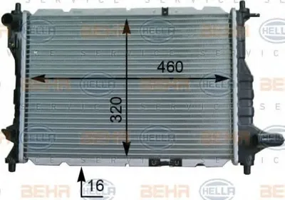Produktbild von HELLA 8MK 376 748-721 Kühler Wasserkühler Motorkühler