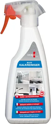 Produktbild von ceragol ultra Blitz Kalkreiniger 500ml - Kraft-Reiniger für Bad und Sanitär, Anti-Kalk-Formel und Abperl-Effekt