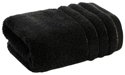 Image de EUROFIRANY | Serviette de douche - Serviette de sauna - Serviette de bain - 70 x 140 cm - noir - 100 % coton - Serviette - Pratique