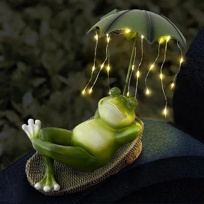 Produktbild von Sonnensolar-Gartenfiguren mit LED-Licht für Terrasse und Balkon