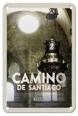 Produktbild von Blechschild Reise 12x18cm Camino de Santiago spain Spainien Dekoration