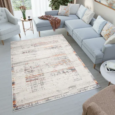 Obrázok produktu pre Koberec s krátkym vlasom Obývačka Spálňa Viacfarebný Béžový Moderný Melírovaný Dizajn Vintage ÖKOTEX 120 x 170 cm