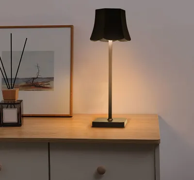 Produktbild von OKWISH LED Tischleuchte Tischlampe Kabellos, LED Touch-Dimmbare Akku Tischleuchte, Kaltweiß, Naturweiß, Warmweiß, für Innen und Aussen, Schlafzimmer