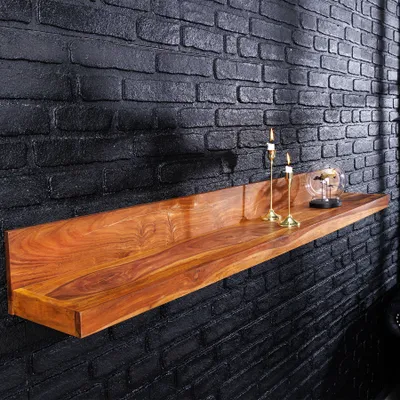 Produktbild von riess-ambiente Massives Wandregal MAKASSAR 140cm braun Sheeshamholz stone finish
