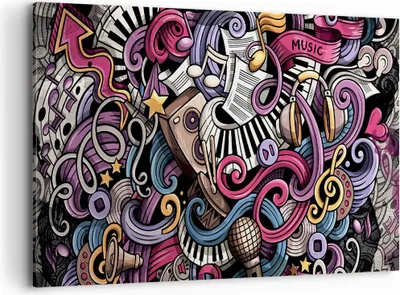 Produktbild von Bild auf Leinwand - Leinwandbild - Graffiti modern - 120x80cm - Wand Bild - Wanddeko - Wandbilder - Leinwanddruck - Bilder - Kunstdruck - Wanddekoration - Leinwand bilder - Wandkunst - AA120x80-4015