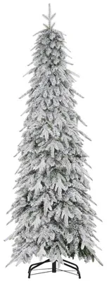 Immagine prodotto di Albero di Natale artificiale Moonbite, altezza 180 cm, design slanciato, 600 rami con neve artificiale, apertura automatica, rami modellabili, ignifugo, metallo, colore verde