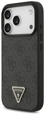 Produktbild von Handyhülle für iPhone 18 Pro / 17 Pro, Guess 4G Triangle Logo mit MagSafe, Schwarz