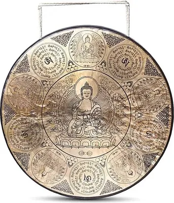 Productafbeelding van Nepalese Gong Boeddha Shakyamuni gegraveerd - 60 cm; 95 kg - 60 cm; 9,5 kg